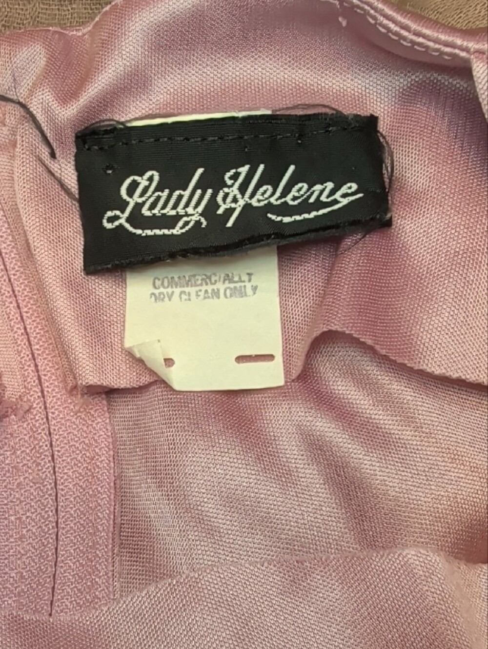 Lady Helene Blush Pink Ruffle Hem Slip Dress EUC - Picture 4 of 7